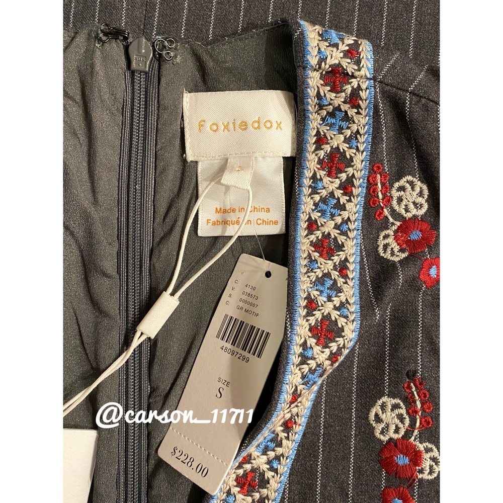 🦄NWT Anthropologie Pinstriped Shift Dress XS, S - Picture 9 of 13